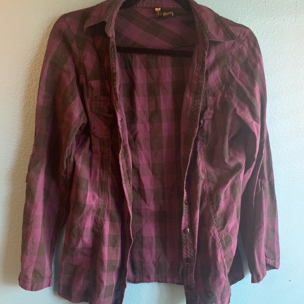 Plaid button up shirt